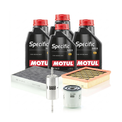 Kit revizie ulei Motul SPECIFIC 948B 5W-20 + filtre Ford Mondeo 5 1.5 EcoBoost 160 CP – MANN
