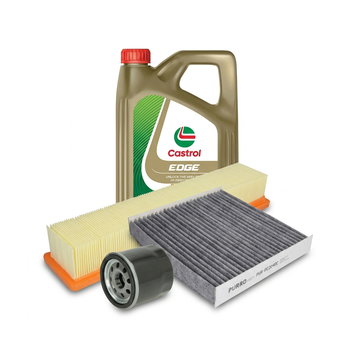 Kit revizie ulei Castrol EDGE 5W-40 + filtre Renault Clio 4 1.2 LPG 16V 73 CP – PURRO