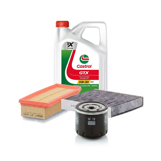 Kit revizie ulei Castrol GTX 5W-30 RN17 + filtre Dacia Sandero 2 1.0 SCe 75 73 CP – MANN