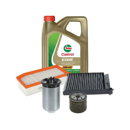 Kit revizie ulei Castrol EDGE 5W-40 + filtre Dacia Duster HS 1.5 dCi 110 CP – Bosch