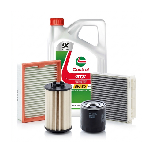 Kit revizie ulei Castrol GTX 5W-30 RN17 + filtre Dacia Duster HS 1.5 dCi 110 CP – MANN