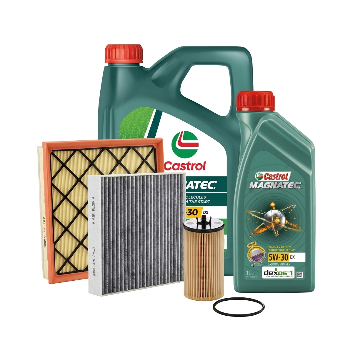 Kit revizie ulei Castrol MAGNATEC 5W-30 DX + filtre Opel Astra J 1.6 Turbo 4x4 180 CP – MANN