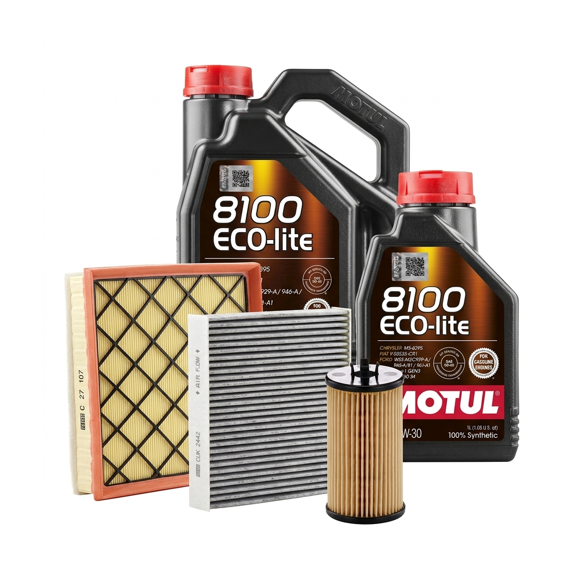 Kit revizie ulei Motul 8100 ECO-LITE 5W-30 + filtre Opel Astra J 1.6 Turbo 4x4 180 CP – MANN