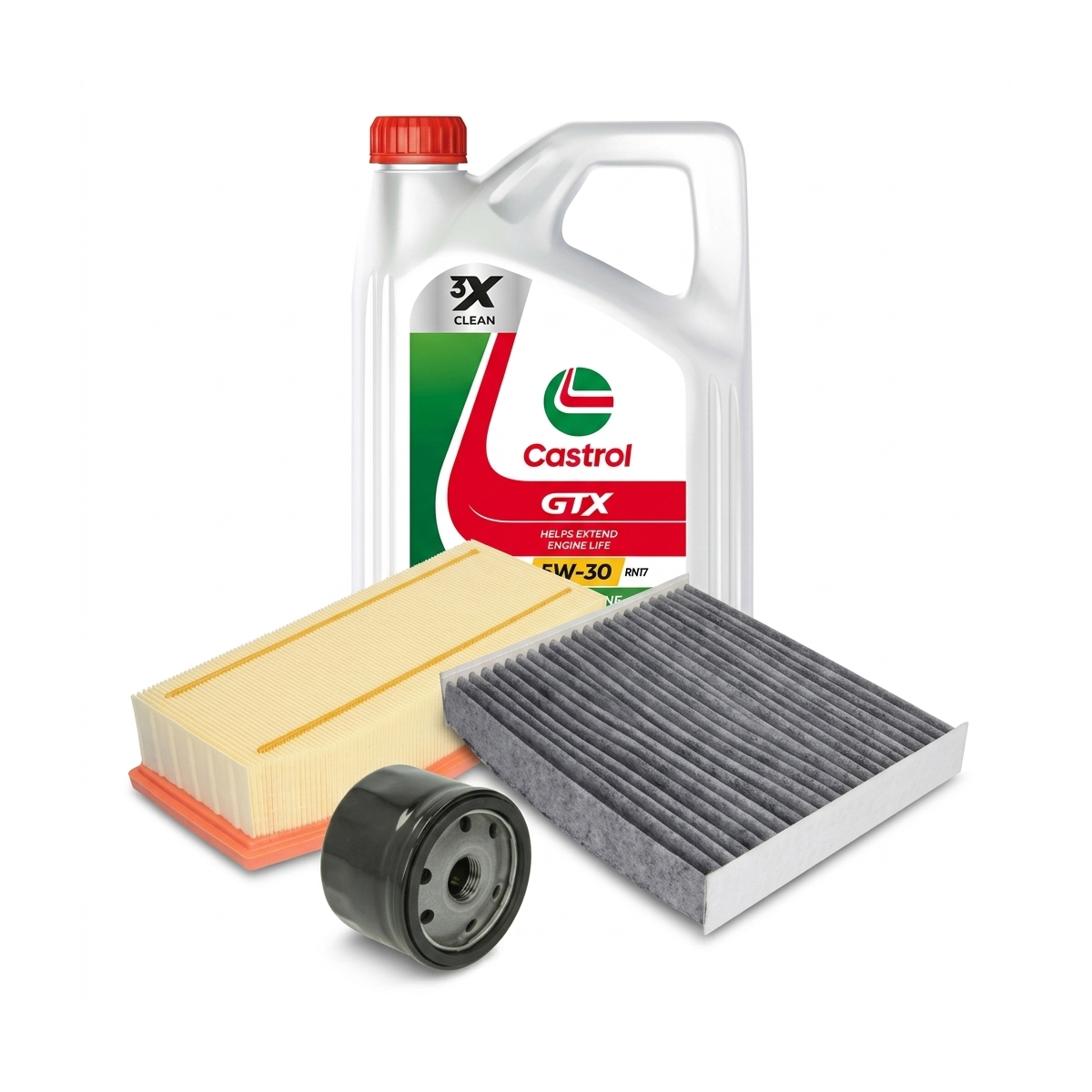 Kit revizie ulei Castrol GTX 5W-30 RN17 + filtre Dacia Logan 2 1.0 SCe 75 73 CP – PURRO