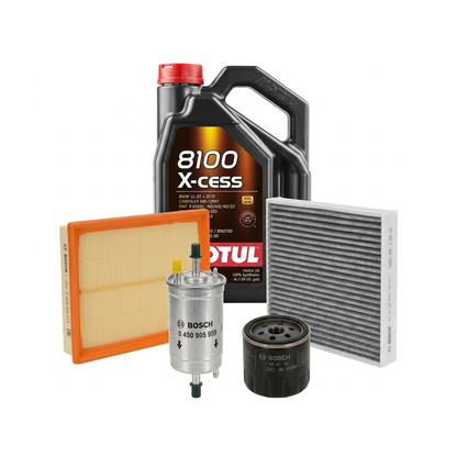 Kit revizie ulei Motul 8100 X-CESS 5W-40 + filtre Skoda Fabia 3 1.0 TSI 95 CP – Bosch