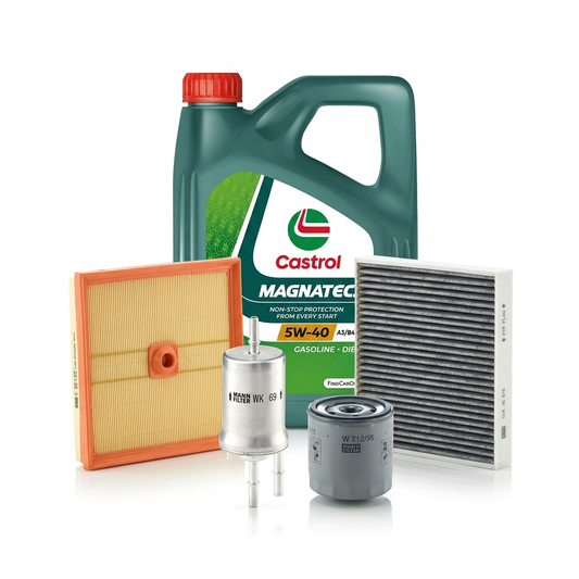 Kit revizie ulei Castrol MAGNATEC 5W-40 A3/B4 + filtre Skoda Fabia 3 1.0 TSI 110 CP – MANN