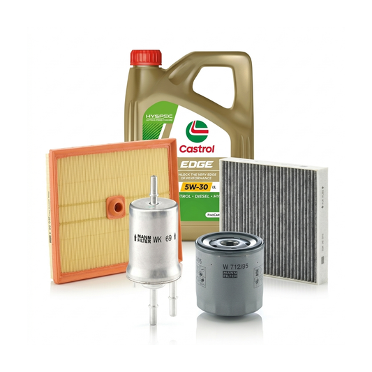 Kit revizie ulei Castrol EDGE 5W-30 LL + filtre Skoda Fabia 3 1.0 TSI 110 CP – MANN