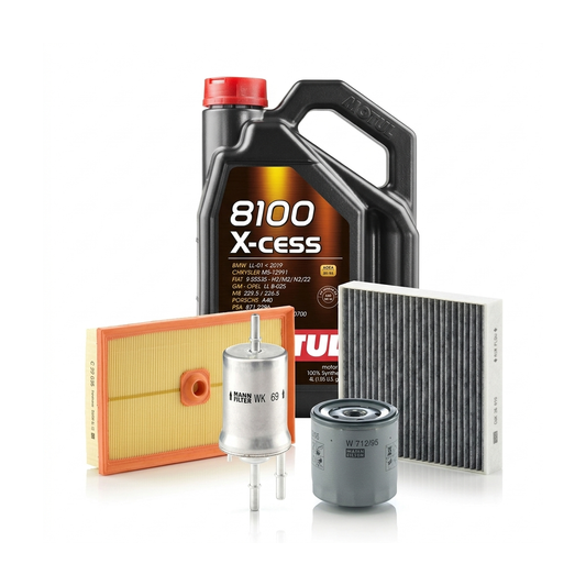 Kit revizie ulei Motul 8100 X-CESS 5W-40 + filtre Skoda Fabia 3 1.0 TSI 110 CP – MANN