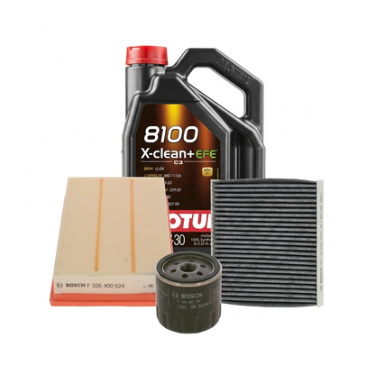 Kit revizie ulei Motul 8100 X-CLEAN+ EFE 0W-30 + filtre Skoda Octavia 3 1.5 TSI 150 CP – Bosch