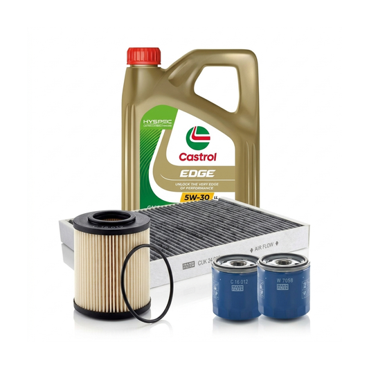 Kit revizie ulei Castrol EDGE 5W-30 LL + filtre Opel Astra K 1.4 CNG 110 CP – MANN