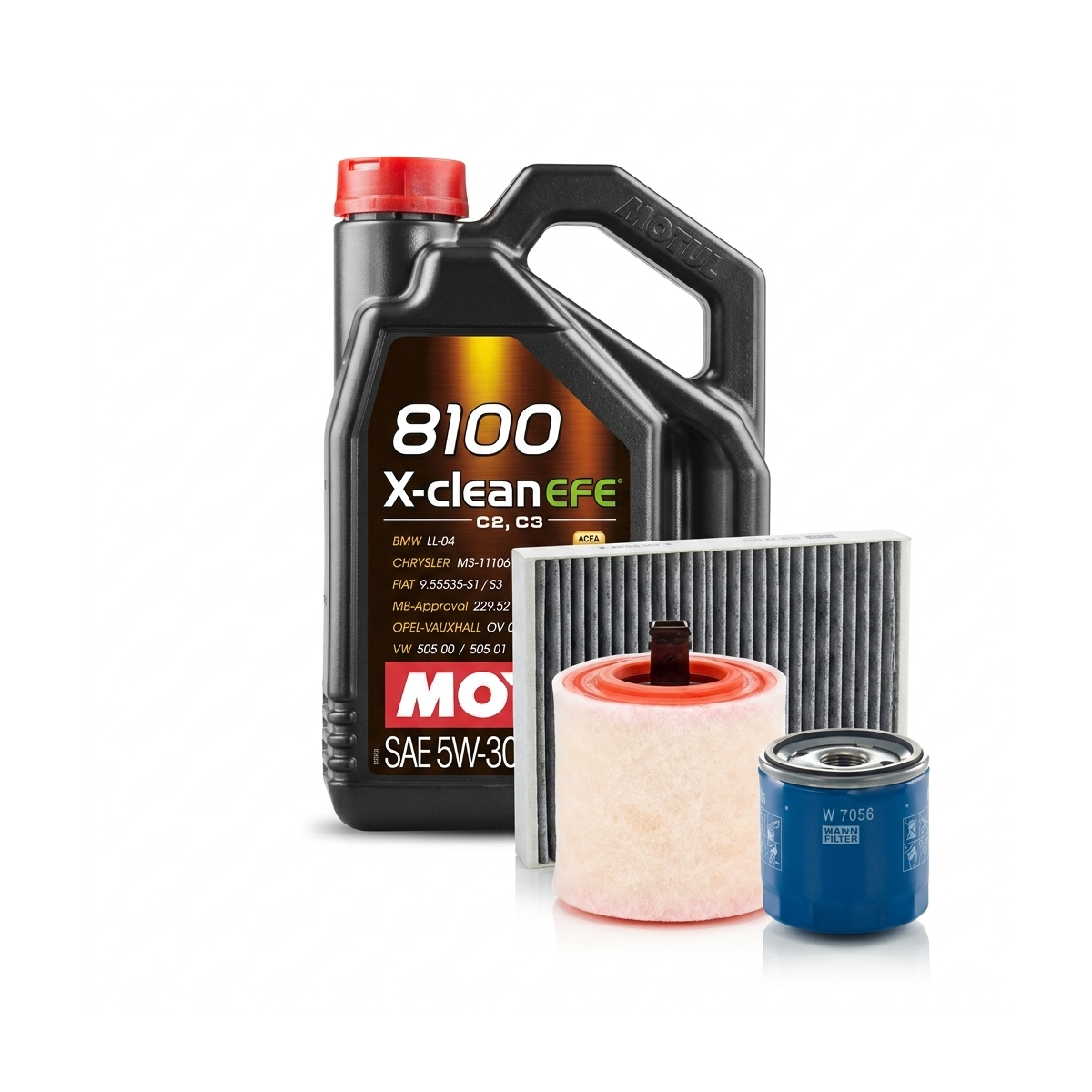Kit revizie ulei Motul 8100 X-CLEAN EFE 5W-30 + filtre Opel Astra K 1.4 CNG 110 CP – MANN