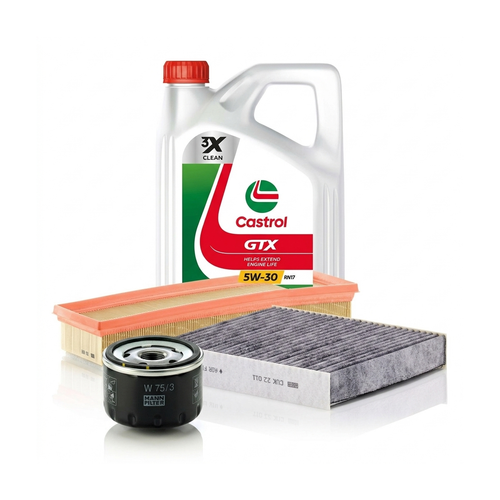 Kit revizie ulei Castrol GTX 5W-30 RN17 + filtre Dacia Logan 2 1.6 80 CP – MANN