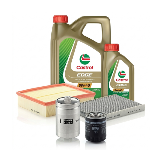 Kit revizie ulei Castrol EDGE 5W-40 + filtre VW Passat B5.5 2.8 4motion 190 CP – MANN