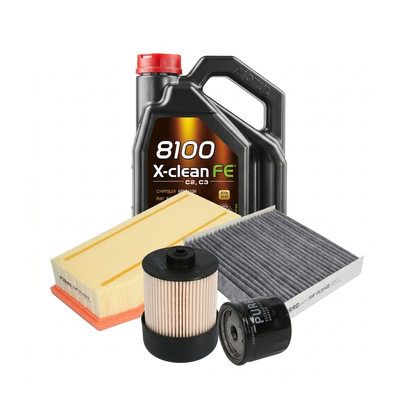 Kit revizie ulei Motul 8100 X-CLEAN FE 5W-30 + filtre Dacia Duster HM 1.5 dCi 90 CP – PURRO