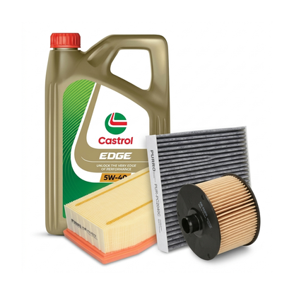 Kit revizie ulei Castrol EDGE 5W-40 + filtre Dacia Duster HM 1.2 TCe 125 CP – PURRO