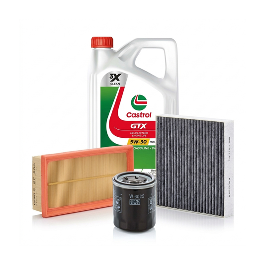 Kit revizie ulei Castrol GTX 5W-30 RN17 + filtre Dacia Duster HM 1.6 SCe 115 4x4 115 CP – MANN