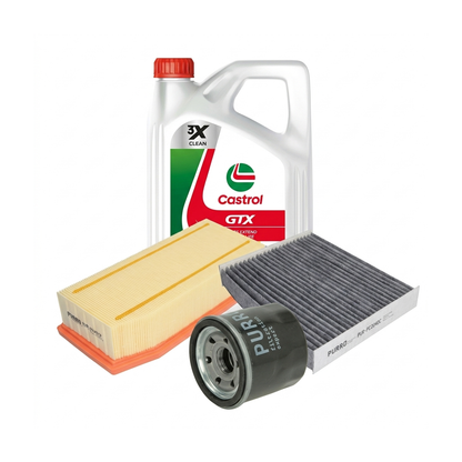 Kit revizie ulei Castrol GTX 5W-30 RN17 + filtre Dacia Duster HM 1.6 SCe 115 LPG 109 CP – PURRO