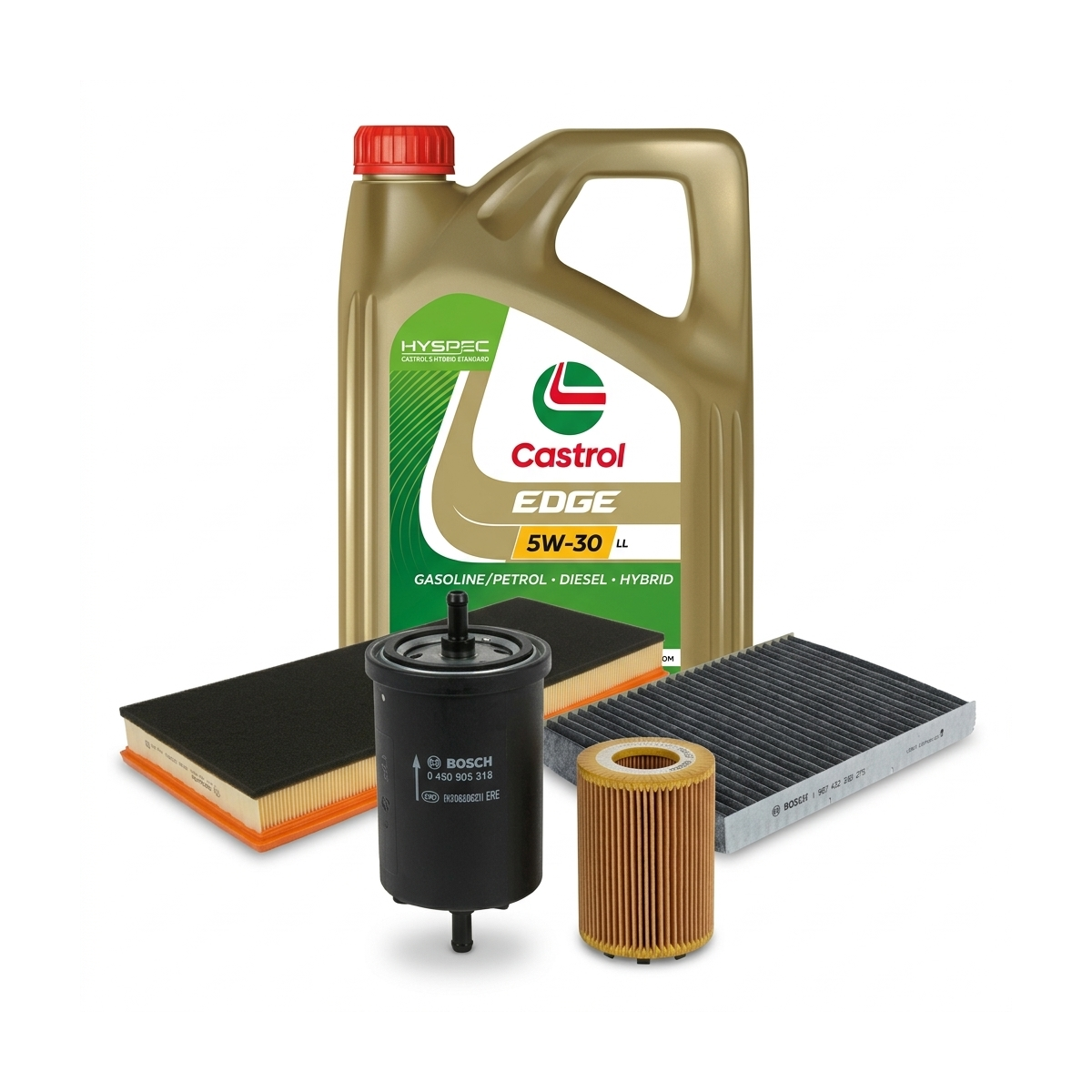Kit revizie ulei Castrol EDGE 5W-30 LL + filtre VW Golf 4 2.3 V5 4motion 150 CP – Bosch
