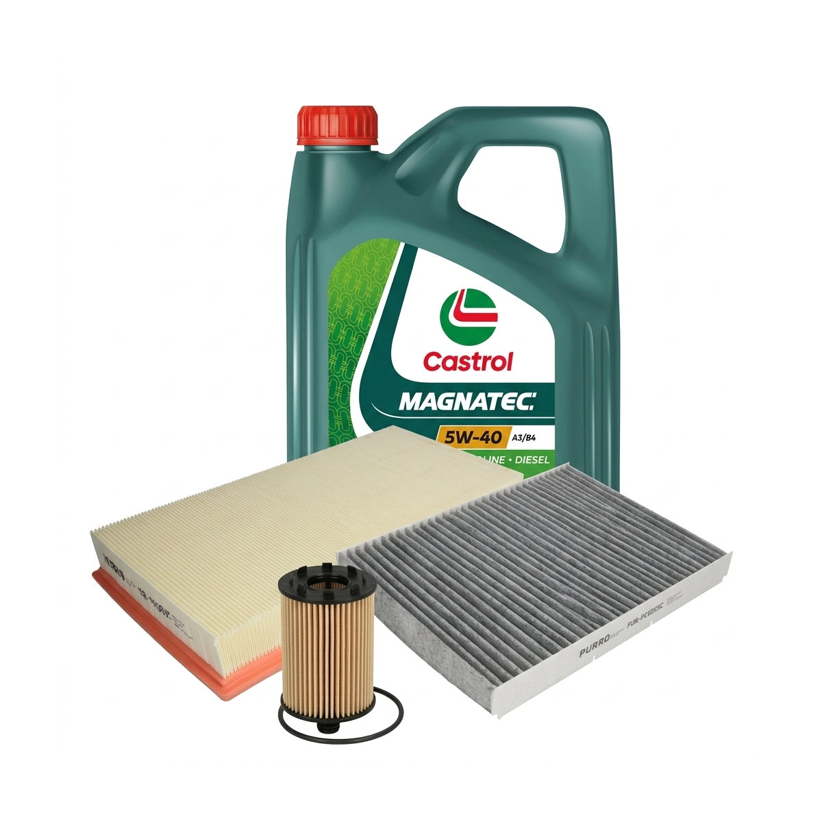 Kit revizie ulei Castrol MAGNATEC 5W-40 + filtre VW Golf 4 2.3 V5 4motion 150 CP – PURRO