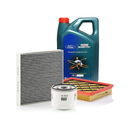 Kit revizie ulei Castrol Ford Magnatec 0W-20 + filtre Ford Focus 4 1.0 EcoBoost 85 CP – MANN