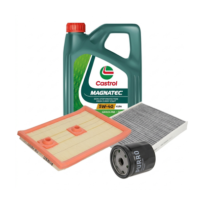 Kit revizie ulei Castrol MAGNATEC 5W-40 A3/B4 + filtre Skoda Fabia 3 1.4 TSI R5 125 CP – PURRO
