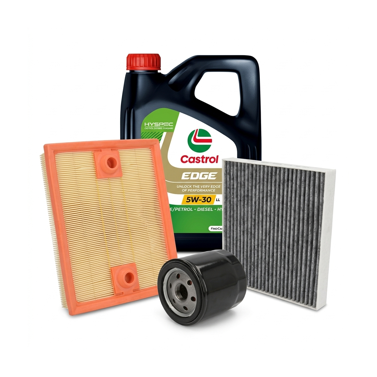 Kit revizie ulei Castrol EDGE 5W-30 LL + filtre Skoda Fabia 3 1.4 TSI R5 125 CP – PURRO