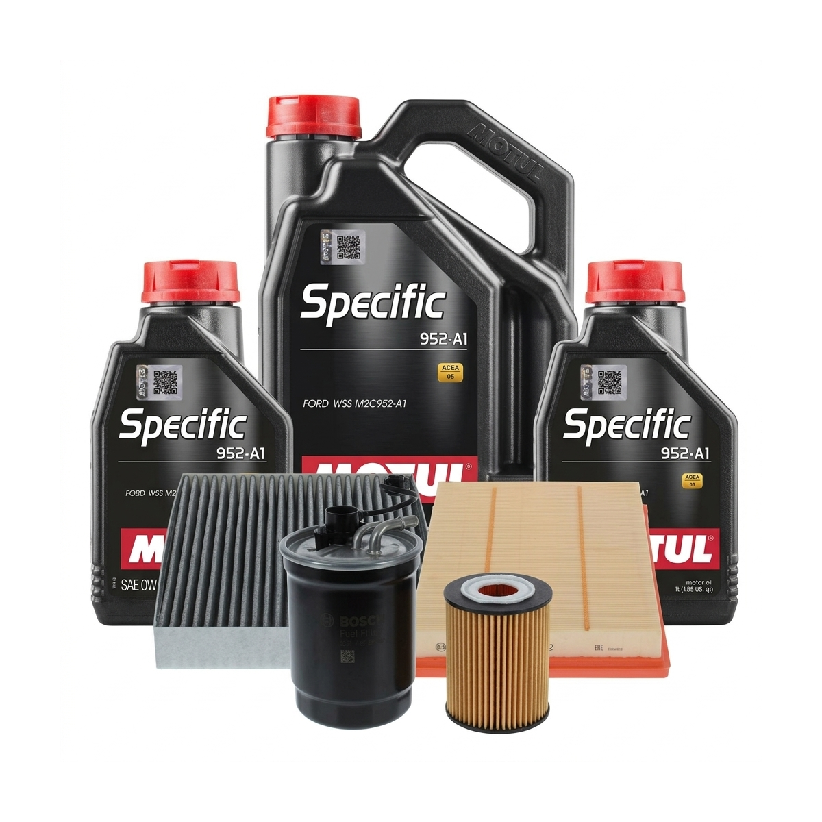 Kit revizie ulei Motul SPECIFIC 952-A1 0W-20 + filtre Ford Focus 4 1.5 EcoBlue 95 CP – Bosch