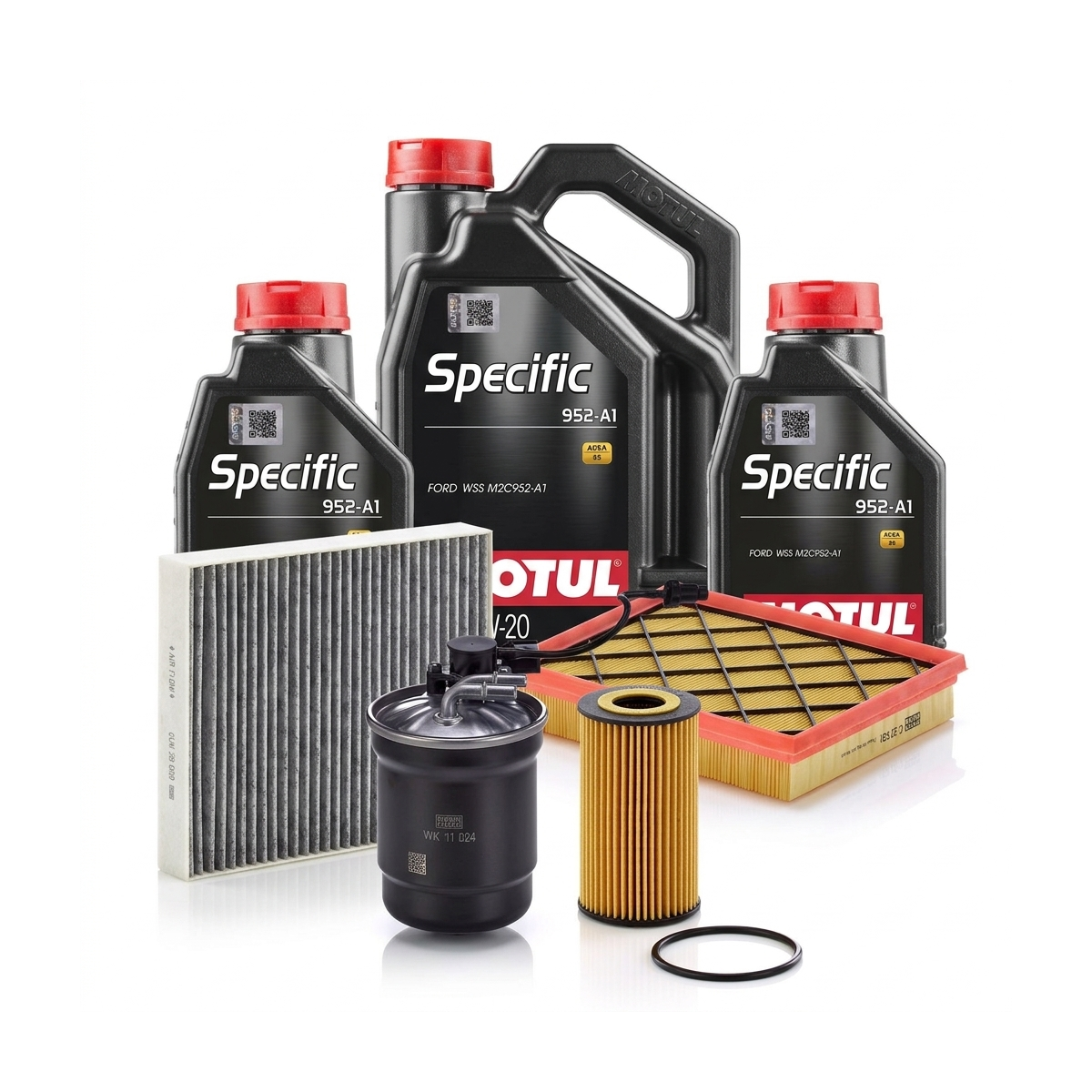 Kit revizie ulei Motul SPECIFIC 952-A1 0W-20 + filtre Ford Focus 4 1.5 EcoBlue 95 CP – MANN