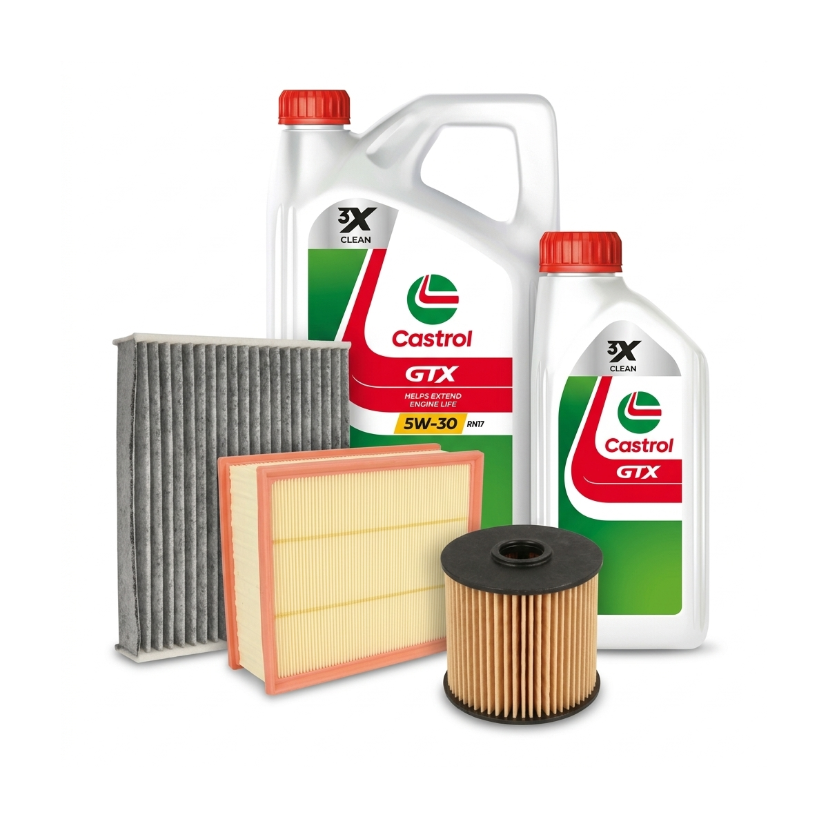 Kit revizie ulei Castrol GTX 5W-30 RN17 + filtre Renault Megane 4 1.3 TCe 140 CP – PURRO