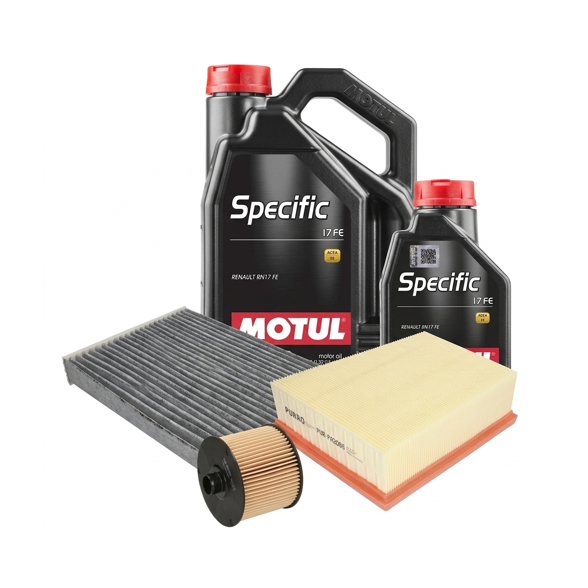 Kit revizie ulei Motul SPECIFIC 17 FE 0W-20 + filtre Renault Megane 4 1.3 TCe 140 CP – PURRO