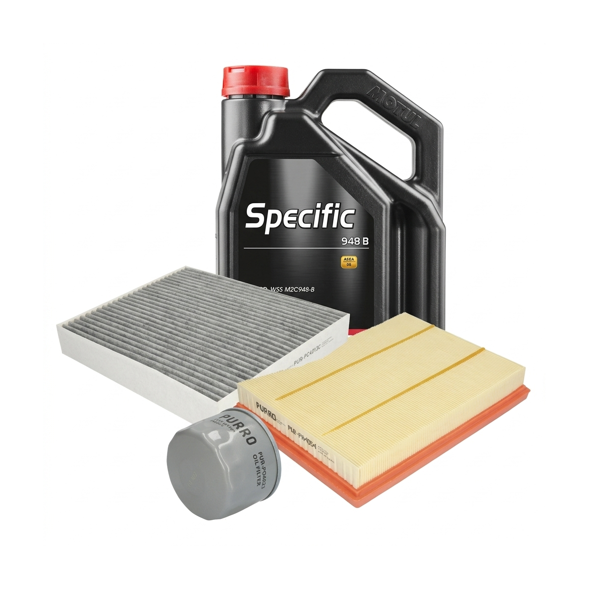 Kit revizie ulei Motul SPECIFIC 948B 5W-20 + filtre Ford Focus 4 1.5 EcoBoost 182 CP – PURRO