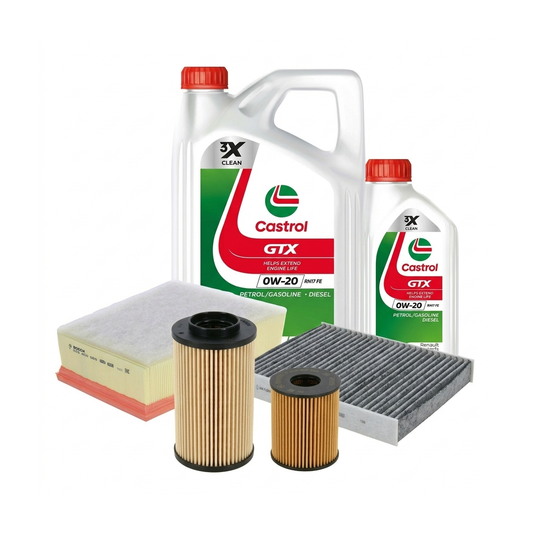 Kit revizie ulei Castrol GTX 0W-20 RN 17 FE + filtre Renault Megane 4 1.5 Blue dCi 95 CP – Bosch