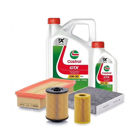Kit revizie ulei Castrol GTX 5W-30 RN17 + filtre Dacia Duster HM 1.5 dCi 115 116 CP – MANN