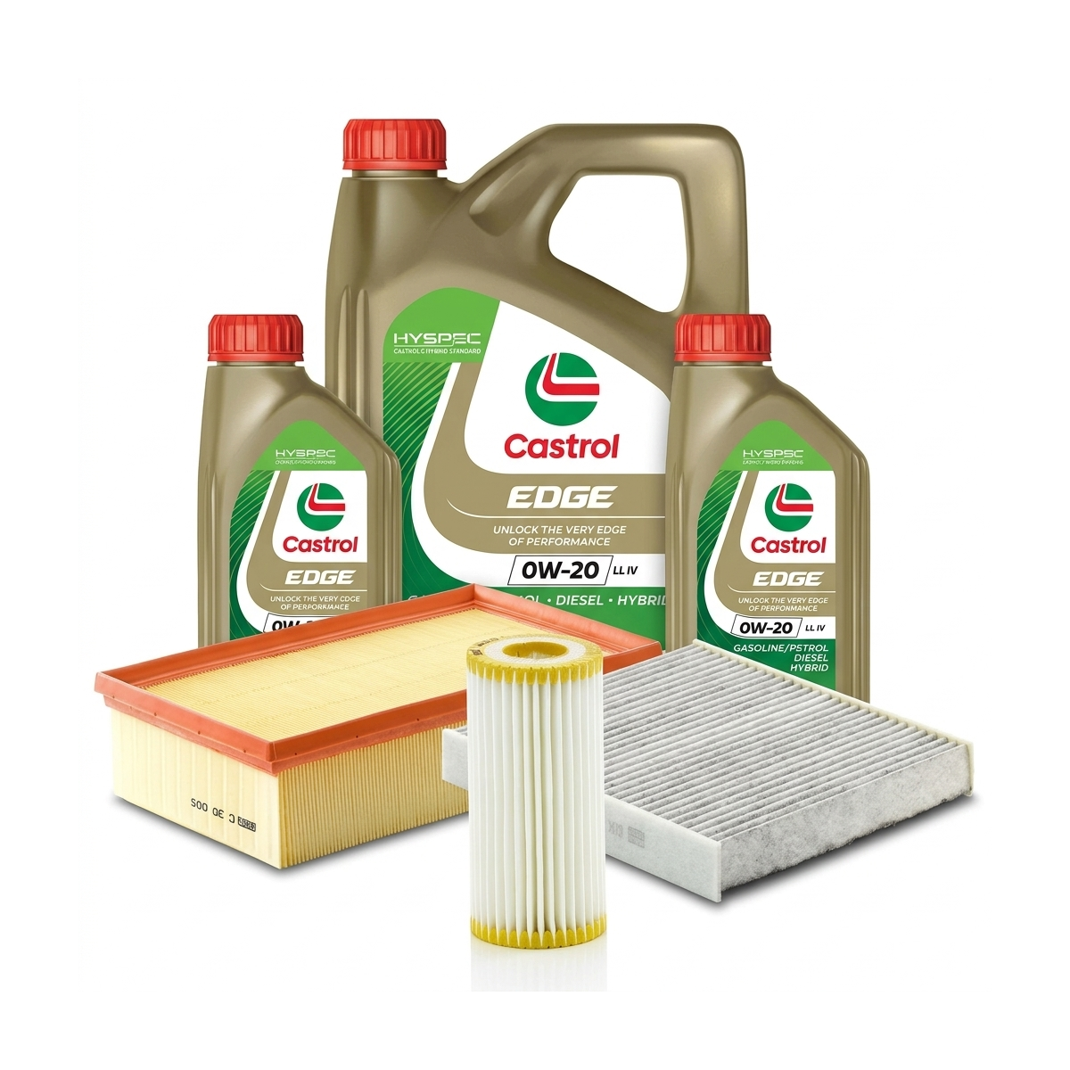Kit revizie ulei Castrol EDGE 0W-20 LL IV + filtre Skoda Octavia 3 2.0 TSI 190 CP – MANN