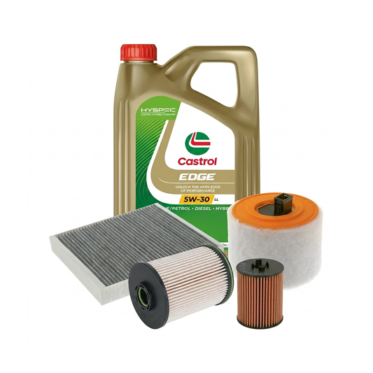 Kit revizie ulei Castrol EDGE 5W-30 LL + filtre Opel Astra K 1.6 BiTurbo 150 CP – Bosch
