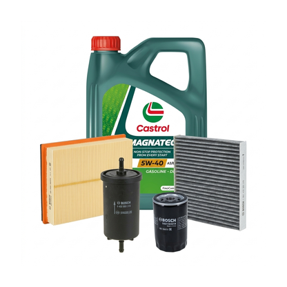 Kit revizie ulei Castrol MAGNATEC 5W-40 A3/B4 + filtre VW Golf 4 2.0 BiFuel 116 CP – Bosch