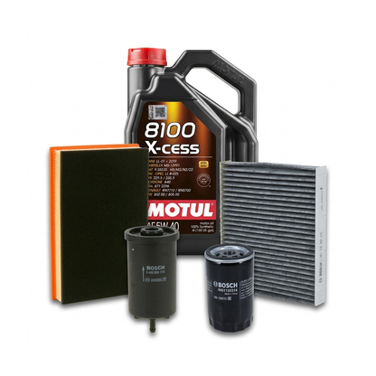 Kit revizie ulei Motul 8100 X-CESS 5W-40 + filtre VW Golf 4 2.0 BiFuel 116 CP – Bosch