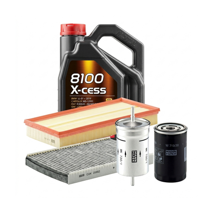 Kit revizie ulei Motul 8100 X-CESS 5W-40 + filtre VW Golf 4 2.0 BiFuel 116 CP – MANN