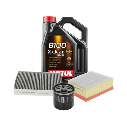 Kit revizie ulei Motul 8100 X-CLEAN FE 5W-30 + filtre Renault Talisman LP 1.8 TCe 225 224 CP – Bosch