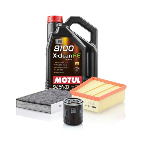 Kit revizie ulei Motul 8100 X-CLEAN FE 5W-30 + filtre Renault Talisman LP 1.8 TCe 225 224 CP – MANN