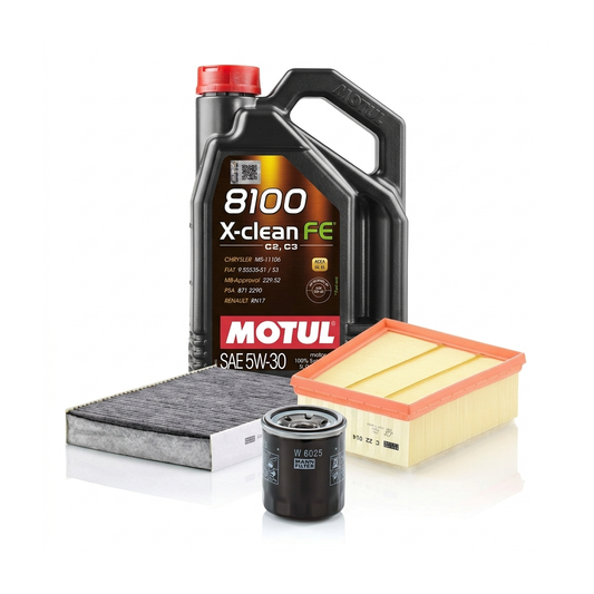 Kit revizie ulei Motul 8100 X-CLEAN FE 5W-30 + filtre Renault Talisman LP 1.8 TCe 225 224 CP – MANN