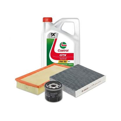 Kit revizie ulei Castrol GTX 5W-30 RN17 + filtre Renault Clio 4 1.2 LPG 72 CP – Bosch