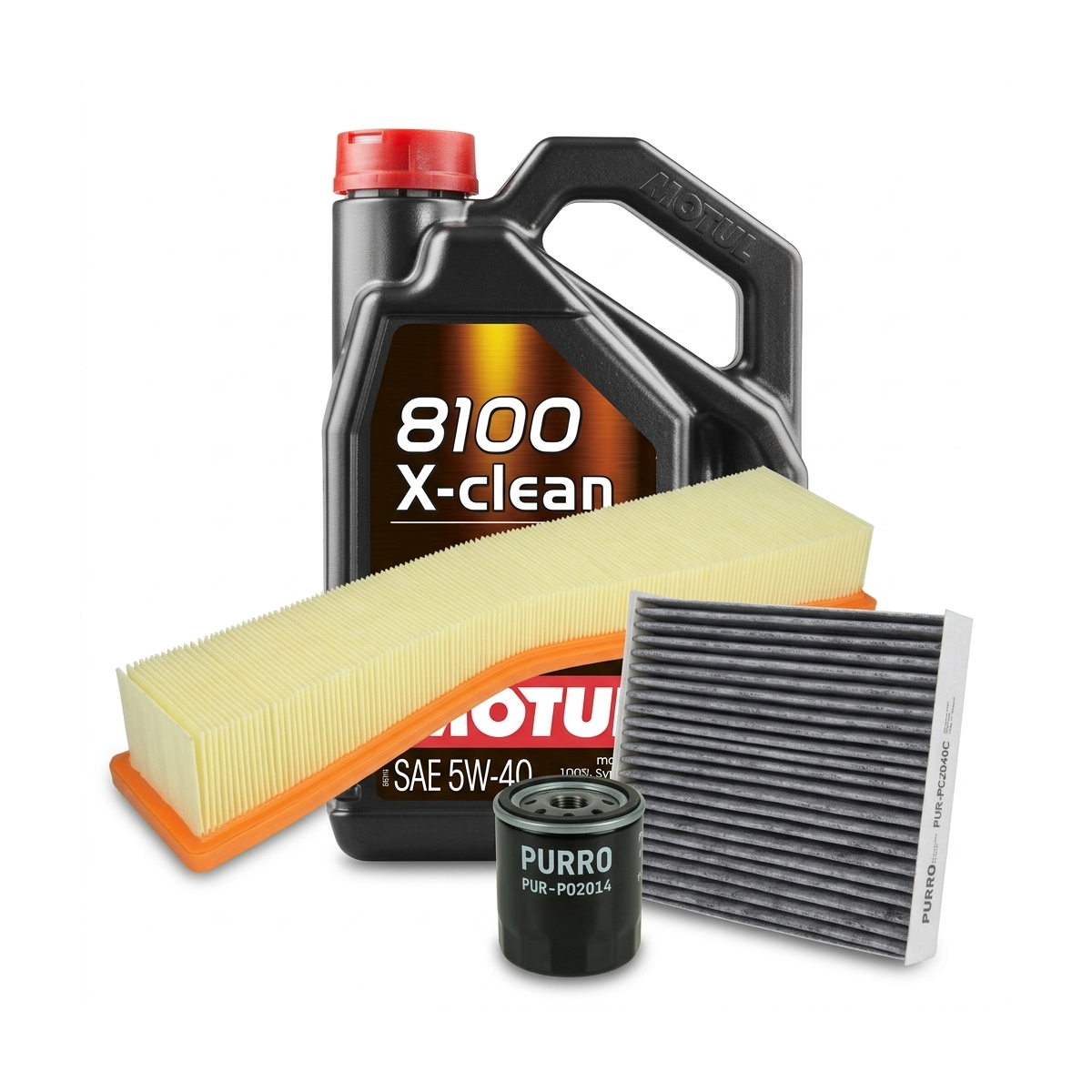 Kit revizie ulei Motul 8100 X-CLEAN 5W-40 + filtre Renault Clio 4 1.2 LPG 72 CP – PURRO