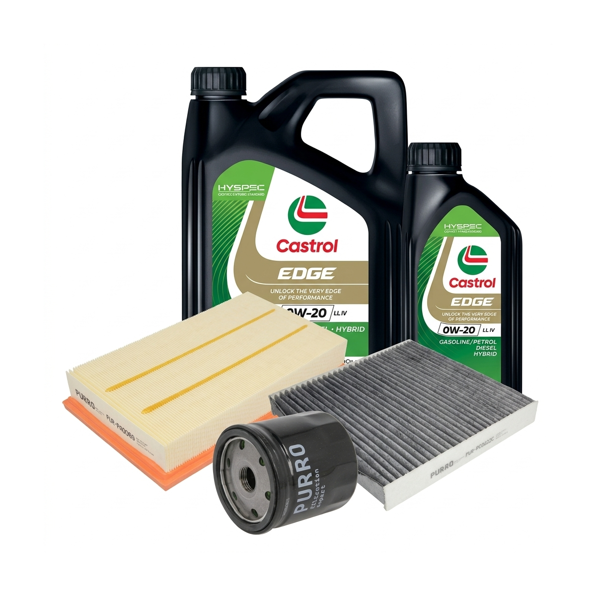 Kit revizie ulei Castrol EDGE 0W-20 LL IV + filtre VW Passat B8 1.5 TSI 150 CP – PURRO