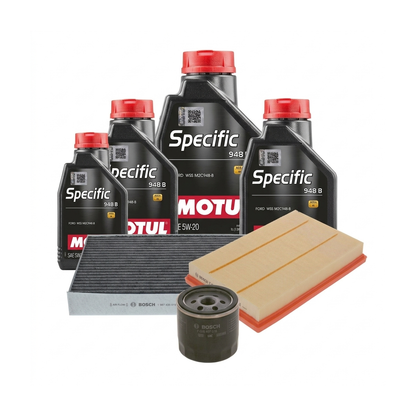 Kit revizie ulei Motul SPECIFIC 948B 5W-20 + filtre Ford Focus 4 1.5 Ti-VCT 123 CP – Bosch