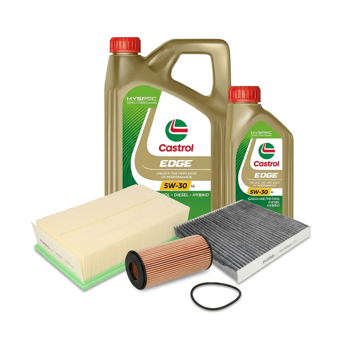 Kit revizie ulei Castrol EDGE 5W-30 LL + filtre VW Passat B8 2.0 TSI 4motion 272 CP – PURRO