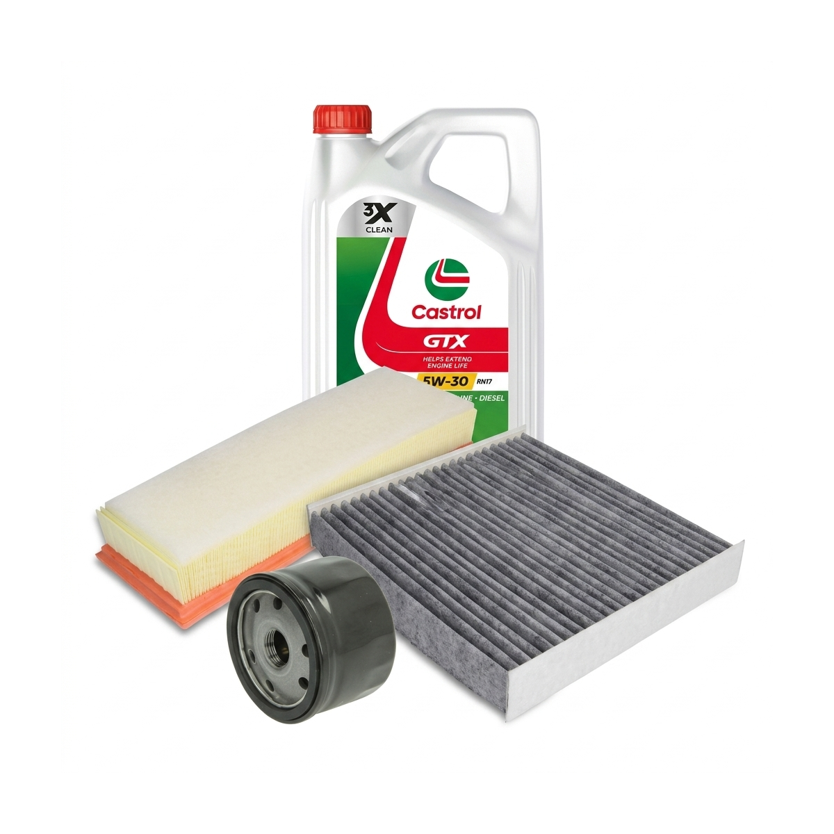 Kit revizie ulei Castrol GTX 5W-30 RN17 + filtre Dacia Logan 2 1.6 86 CP – PURRO
