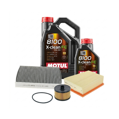 Kit revizie ulei Motul 8100 X-CLEAN FE 5W-30 + filtre Renault Talisman LP 1.3 TCe 160 CP – Bosch