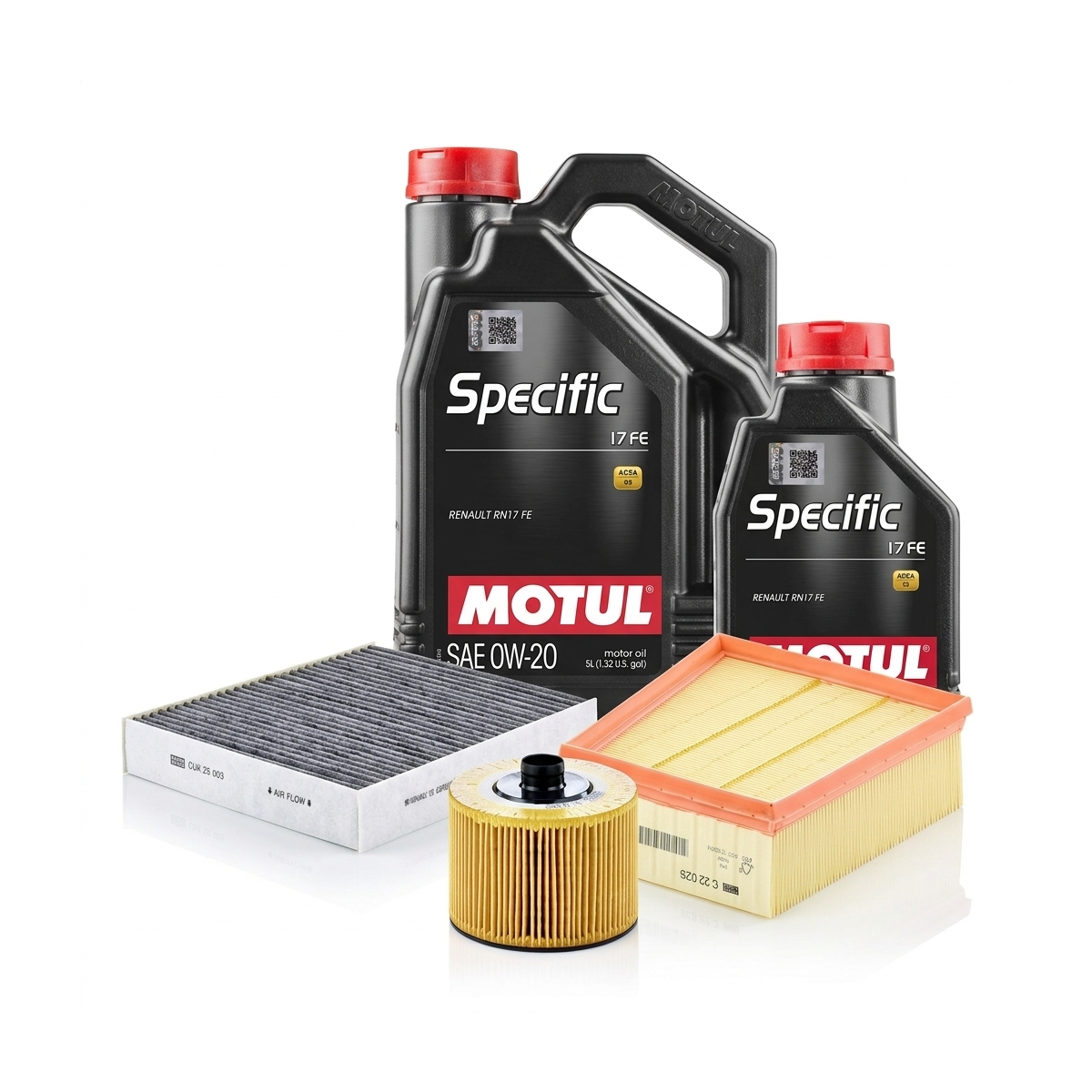 Kit revizie ulei Motul SPECIFIC 17 FE 0W-20 + filtre Renault Talisman LP 1.3 TCe 160 CP – MANN