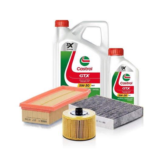 Kit revizie ulei Castrol GTX 5W-30 RN17 + filtre Dacia Duster HM 1.3 TCe 130 131 CP – MANN